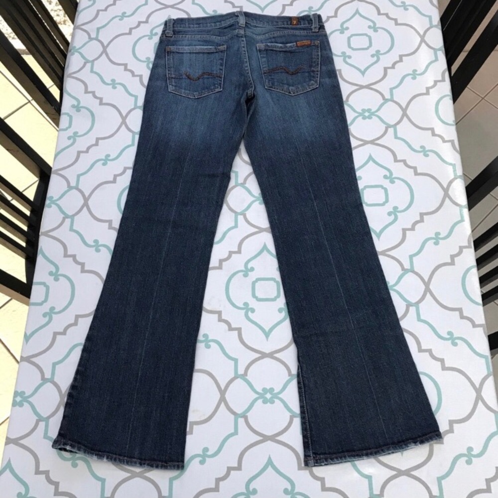 ๐๐CUTE 7FAM Bootcut BLING! 27 3/4 30โ BROKEN ZIP - Picture 3 of 8